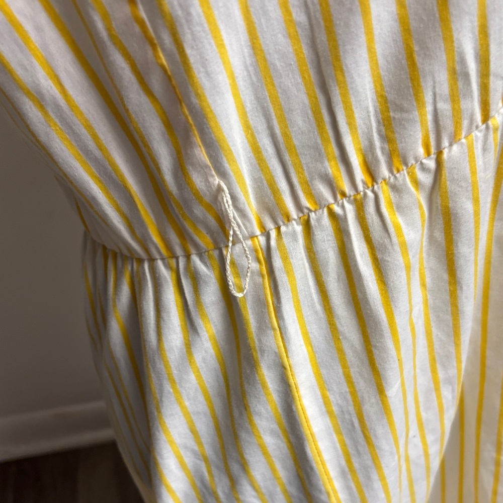 Vintage 60’s Yellow Striped Midi Dress - Picture 7 of 16